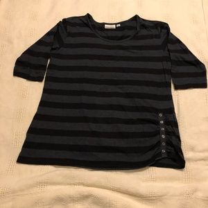 Avenue Black and Grey Knit Shirt
